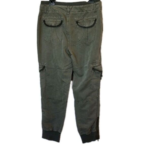 MARRAKECH Anthropologie  Utility Pants Womens Size 29 Distressed Green Cargo - Picture 2 of 5
